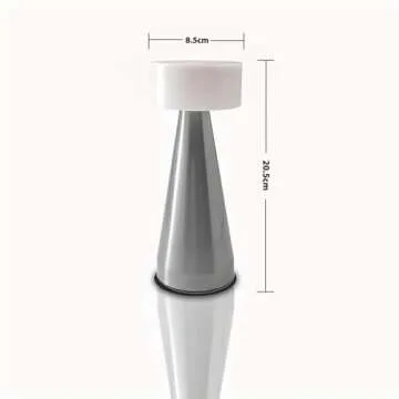 Leroxo Portable Metal LED Lamp, Cordless Metal Lamp,Touch Control Charging Lamp Opener with Foil Cutter,One-click Button Level 3 Brightness Room Decoration Lamp, Bedside Lamp