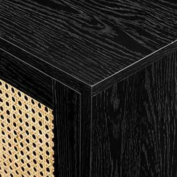 Walker Edison Destin Rattan-Door Stand for All TVs