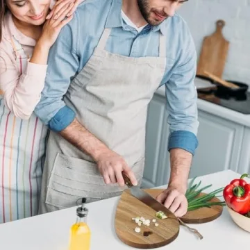 Heart Shaped Wooden Cutting Board for Valentine's Day