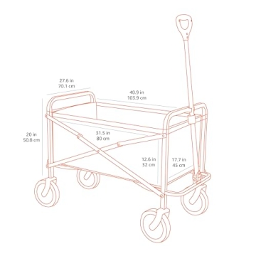 Amazon Basics Collapsible Folding Utility Wagon for Outdoors