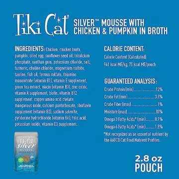 Tiki Cat Silver Mousse for Senior Cats, Chicken & Pumpkin