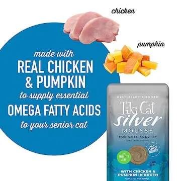 Tiki Cat Silver Mousse for Senior Cats, Chicken & Pumpkin
