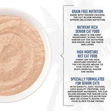 Tiki Cat Silver Mousse for Senior Cats, Chicken & Pumpkin