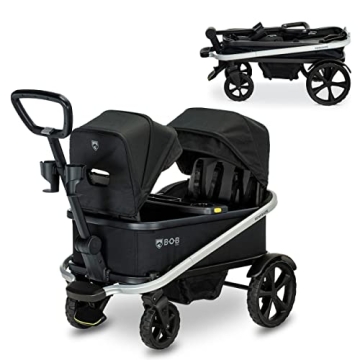 BOB Gear Renegade Canopy Stroller Wagon with 3 Seats, 5-Point Harness System, All-Terrain Tires, and...