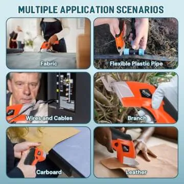 VLOXO Cordless Electric Scissors: Rechargeable Fabric Cutter with Dual Blades