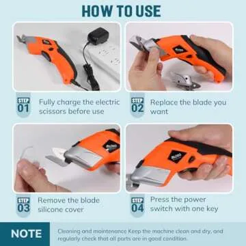 VLOXO Cordless Electric Scissors Powerful Fabric Cutter
