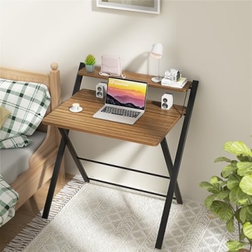 GreenForest Folding Desk No Assembly Space Saving Design