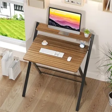 GreenForest Folding Desk No Assembly Space Saving Design