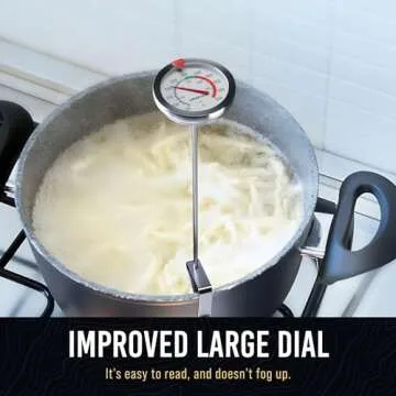 CRAFT911 Candy Thermometer with Pot Clip for Frying Oil