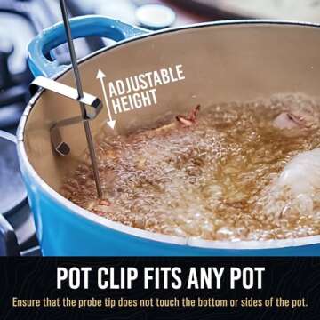 CRAFT911 Candy Thermometer with Pot Clip for Frying Oil