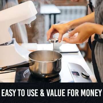 CRAFT911 Candy Thermometer with Pot Clip for Frying Oil