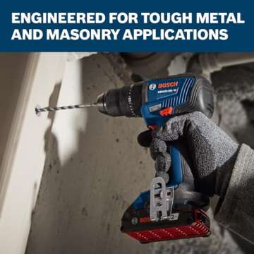 BOSCH GSB18V-490B12 18V EC Brushless 1/2 In. Hammer Drill/Driver Kit with (1) 2 Ah Standard Power Battery