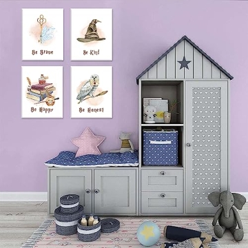 Vibrant Magical Girls Room Decor with Motivational Quotes