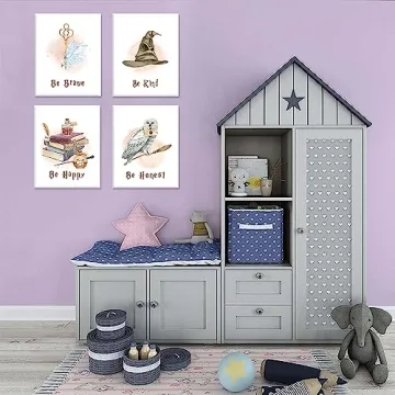 Vibrant Magical Girls Room Decor with Motivational Quotes