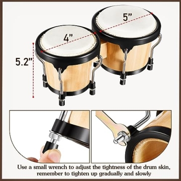 Lukmaa Wood Drum Set for Kids and Beginners