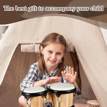 Lukmaa Wood Drum Set for Kids and Beginners