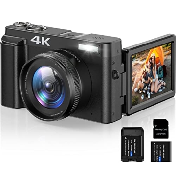 4K Digital Camera for Photography Autofocus 16X Digital Zoom, 48MP Vlogging Camera with 32GB SD Card...