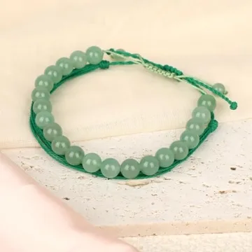 LPBeads Green Aventurine Healing Bracelet for Unisex Adults