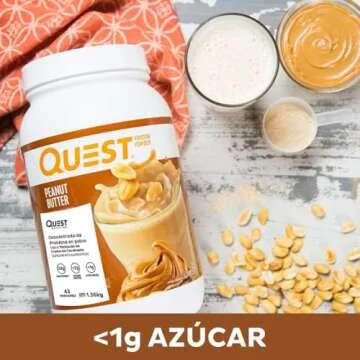 Quest Nutrition Peanut Butter Protein Powder, 23g Protein, 1g Sugar, Low Carb, Gluten Free, 3 Pound, 43 Servings