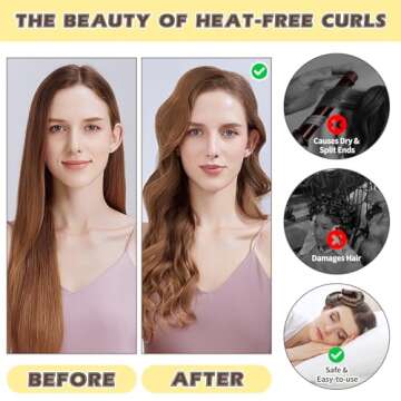NATURE ZIRAN Heatless Hair Curlers for Perfect Curls