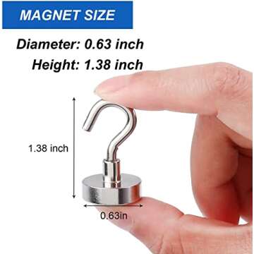 LOVIMAG Strong Magnetic Hooks, 30lbs Magnet Hooks for Cruise Cabin, Strong Magnets with Hooks Cruise...