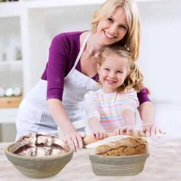 9 Inch Round Bread Banneton Proofing Basket Set of 2 – Bread Baking Kit Sourdough Proofing Basket for Artisanal Bread – Bread Making Tools For Professional & Home Bakers (9 inch round- 2 pack)
