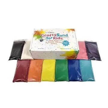 CuteyCo Crafty Sand for Kids - 10 Colors: 3 lbs of Vibrant Craft Sand & Play Sand