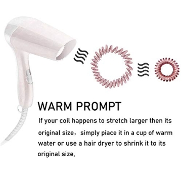 Teqifu Spiral Hair Ties - 17 Pack for All Hair Types