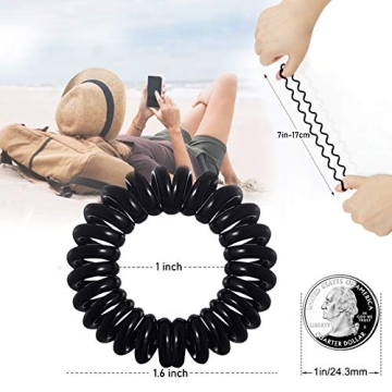 Teqifu Spiral Hair Ties - 17 Pack for All Hair Types