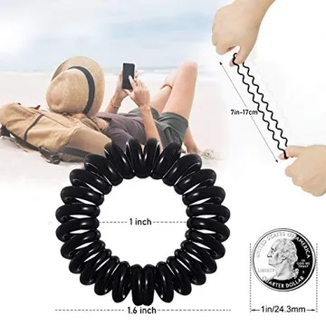 Teqifu Spiral Hair Ties - 17 Pack for All Hair Types