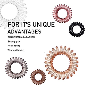 Teqifu Spiral Hair Ties - 17 Pack for All Hair Types