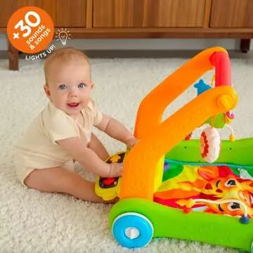 Move2Play, 4-in-1 Baby Play Mat & Activity Center Gym | Walker | Infant Toy for Tummy Time | Birthday Present | Gift for 3, 4, 5, 6, 7, 8, 9, 10, 12 + Month Old Boys & Girls