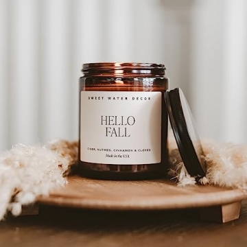 Hello Fall Soy Candle - Cozy Autumn Scent for Home