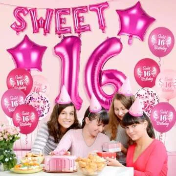 Hot Pink Sweet 16 Balloon Set for Unforgettable Celebrations