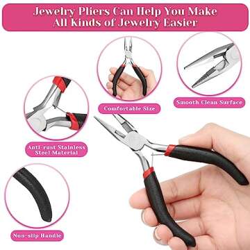 selizo Chains for Jewelry Making, 60ft Jewelry Making Chains for Necklace with Pliers, Open Jump Rings and Lobster Clasps for Making Jewelry DIY Necklace Bracelet Anklet, 6Colors 2mm