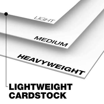 Springhill White 8.5” x 11” Cardstock Paper, 67lb Vellum Bristol, 147gsm – Premium Lightweight Cardstock, Vellum Printer Paper with Textured Finish – 016000R, 250 Sheets (1 Ream)