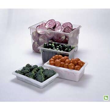 Rubbermaid Commercial Products Food Storage Box, 2.75 Gallon Capacity, White, for Restaurant/Kitchen/Cafeteria