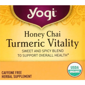 Yogi Tea Honey Chai Turmeric Vitality 16 ct Organic Bliss