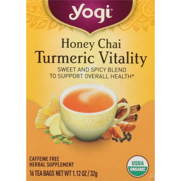 Yogi Tea Honey Chai Turmeric Vitality 16 ct Organic Bliss