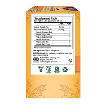 Yogi Tea Honey Chai Turmeric Vitality 16 ct Organic Bliss