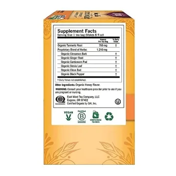 Yogi Tea Honey Chai Turmeric Vitality 16 ct Organic Bliss