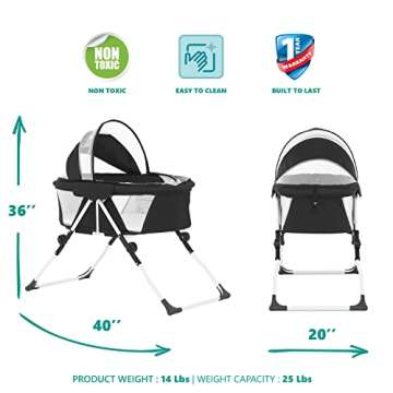 Lightweight Portable Dream On Me Karley Plus Bassinet