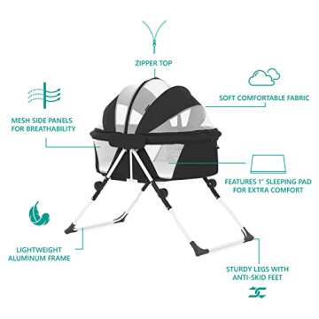 Lightweight Portable Dream On Me Karley Plus Bassinet