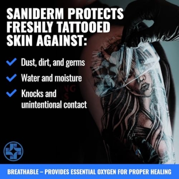 Saniderm Tattoo Aftercare Bandage 3 Sheets Large Pack