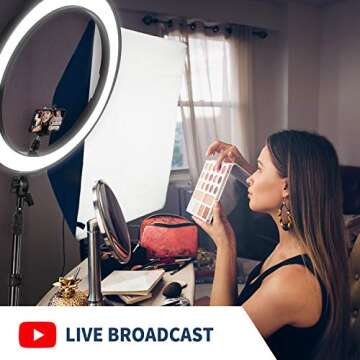 NEEWER 18" LED Ring Light Kit for Makeup Creators