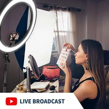 NEEWER 18" LED Ring Light Kit for Makeup Creators
