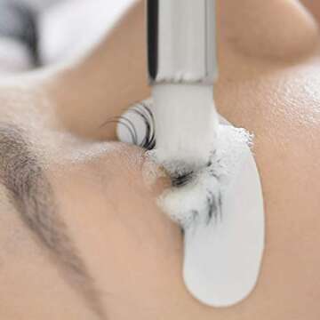 Korean Eyelash Extension Foam Cleanser Shampoo & Brush (50ml) - Oil Free Sensitive Paraben & Sulfate Free Eyelid/Lash Foaming Wash Cleaner To Remove Makeup & Mascara - Ideal For Salons And Home Care