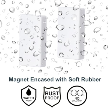 JAZBREY Shower Curtain Weights - 8 Pack Magnetic Design