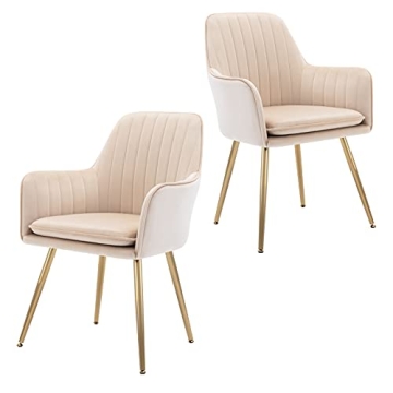 Gold Thumb Velvet Dining Chair Set of 2 with Legs