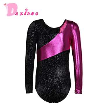 DAXIANG Gymnastics Leotards for Girls - Stylish Long Sleeve Dance Unitard